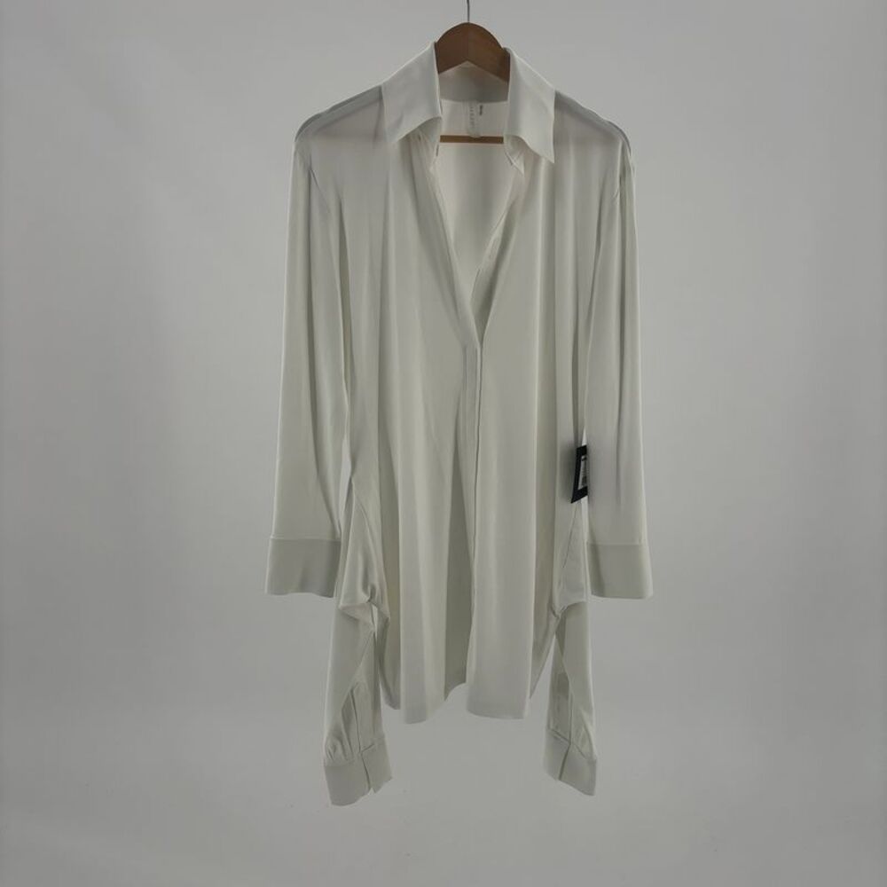 Norma Kamali Four Sleeve Mini Shirtdress